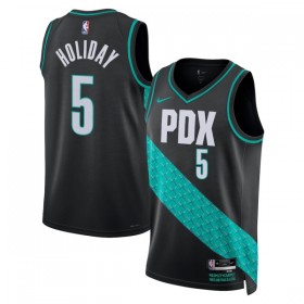 Camiseta Hombre Portland Trail Blazers Jrue Holiday 2025-26 Nike City Edition Negro Swingman